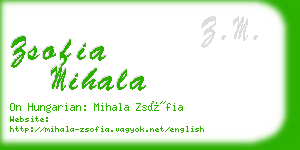 zsofia mihala business card